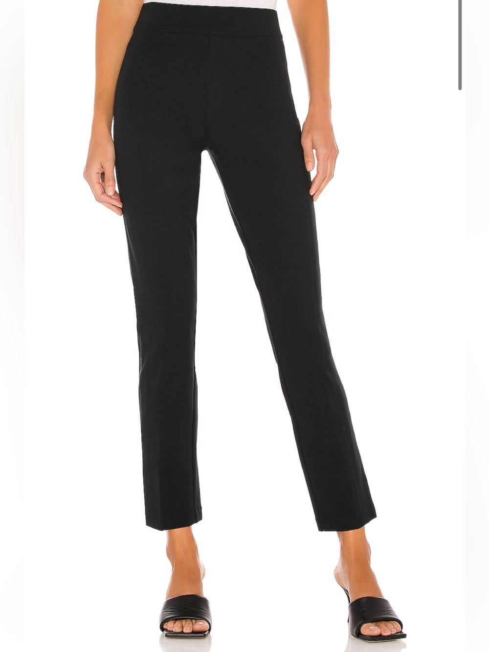 Spanx PerfectFit Ponte Slim Straight Ankle Pants Black Large 20254R